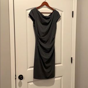 White House Black Market mid length gray dress